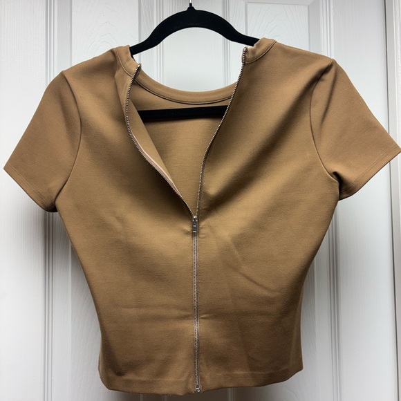 Rag & Bone Tan Short Sleeve Fitted Top – Size Small - Picture 7 of 8